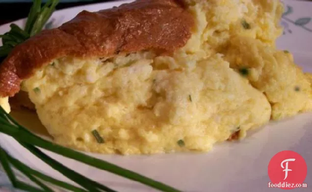 Cheese Souffle With Scallions and Chives