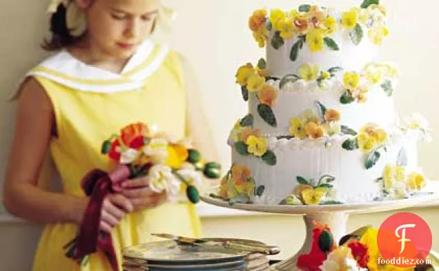 Pansy Wedding Cake