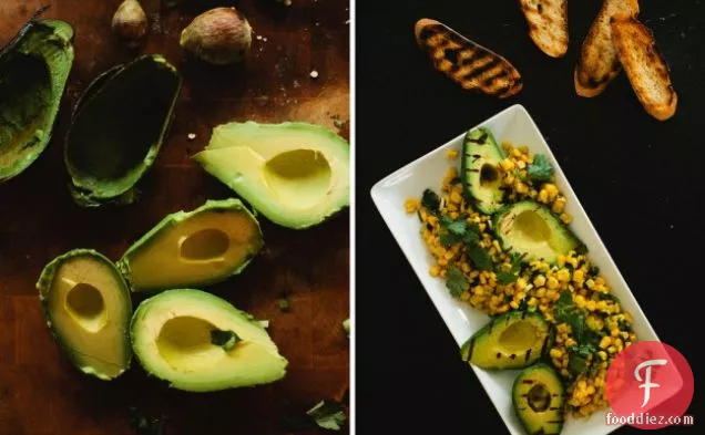 Grilled Avocado And Corn Salad