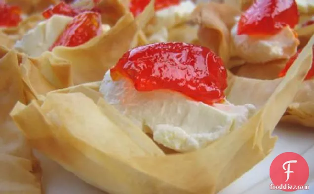 Easy Phyllo Pastry Tarts with Hot Pepper Jelly