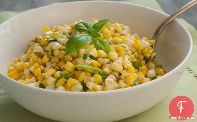 Fresh Corn Salad With Scallions And Basil