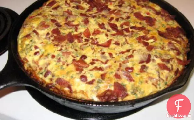 Skillet Potato Pie With Eggs and Cheese