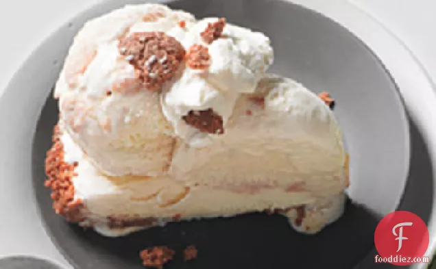 Peach Ice Cream Pie with Amaretti Cookie Crust