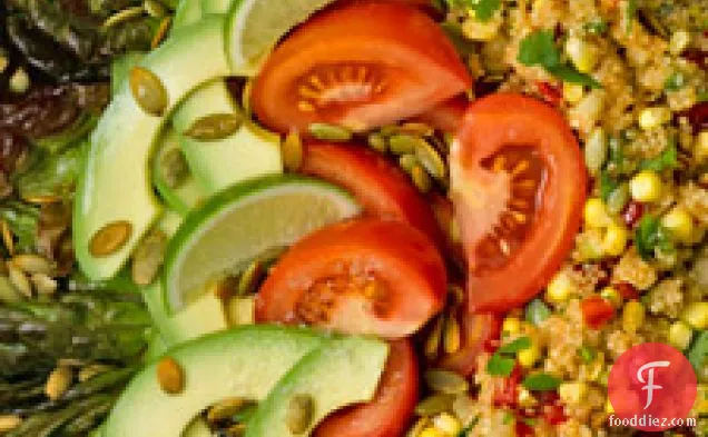 Quinoa And Corn Salad With Pumpkin Seeds