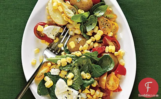 Golden Corn Salad with Fresh Basil