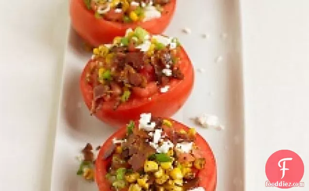Tomatoes Stuffed With Grilled Corn Salad