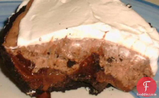 Not-So-Decadent (Reduced-Fat) Triple Layer Mud Pie