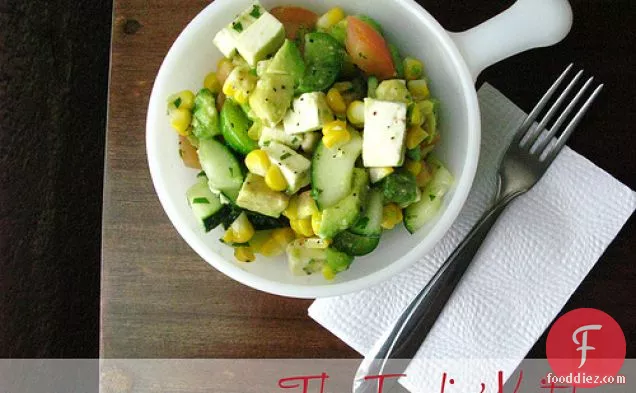 Avocado And Grilled Corn Salad With Cilantro Vinaigrette