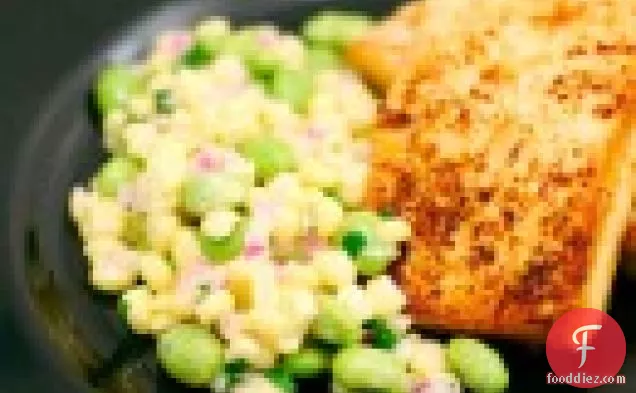 Corn And Edamame Salad With Miso Tofu