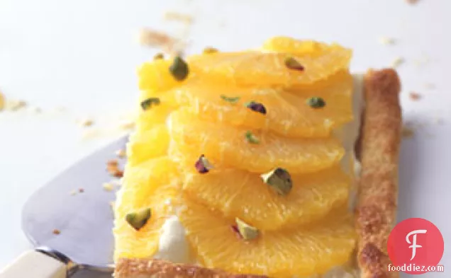 Orange Tart with Orange Cream and Pistachios