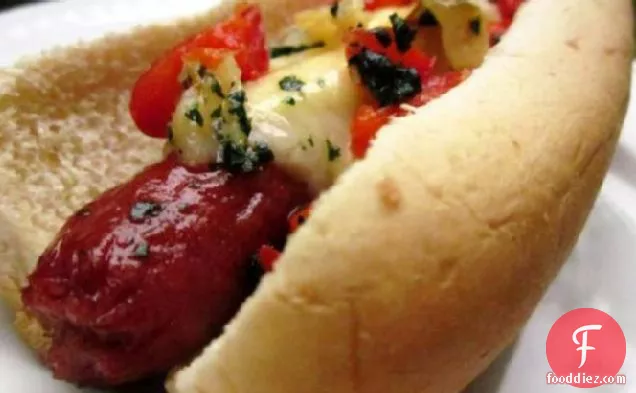 Manchego Cheese and Garlic Gourmet Hot Dogs