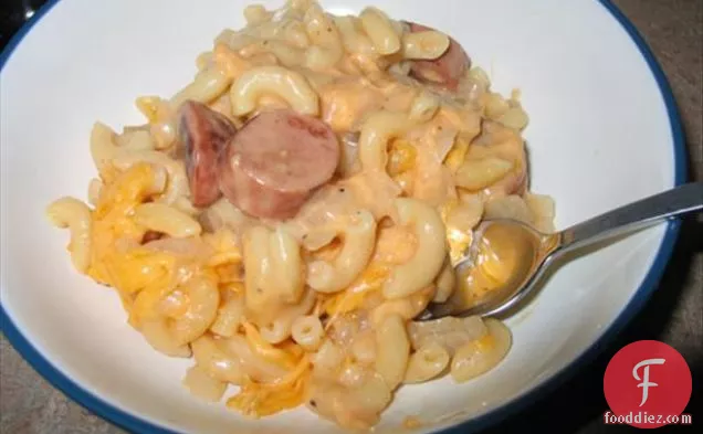 Macaroni and Cheese Dog Casserole