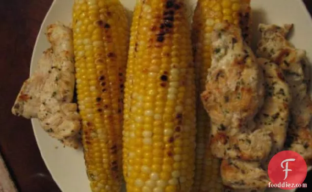 ग्रील्ड नींबू अजवायन की पत्ती चिकन