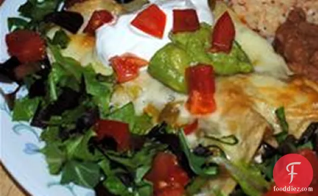 Enchanted Sour Cream Chicken Enchiladas