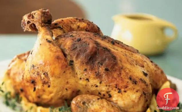 Roasted Chicken with Lemons and Thyme