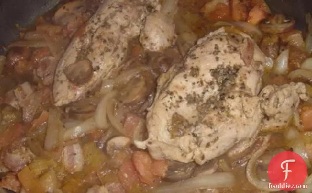 Herb-Braised Chicken With Tomatoes and Mushrooms (Low Carb)