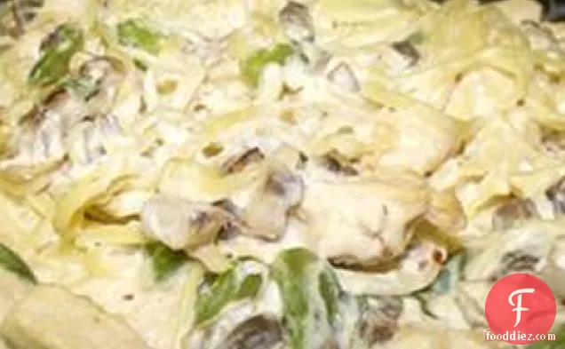 Mushroom Chicken Tetrazzini