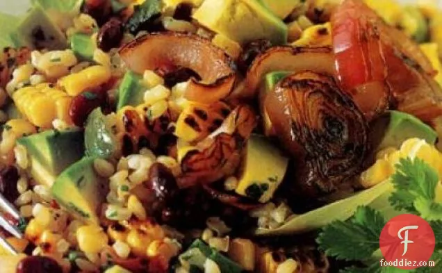 Grilled Corn Salad With Black Beans And Rice Recipe