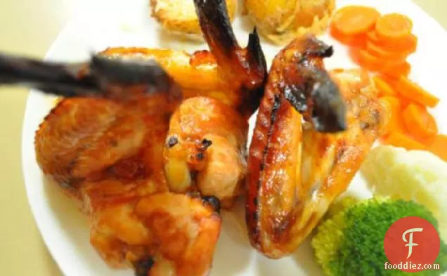 बैट विंग्स (बेक्ड चिकन विंग्स)