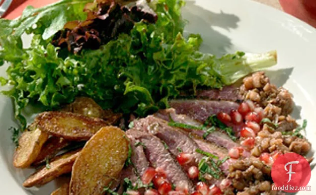 Duck Breasts with Pomegranate-Walnut Sauce