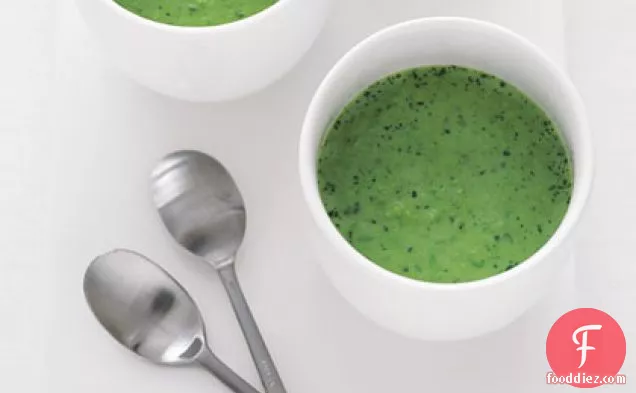 Chilled Sweet Pea and Watercress Soup