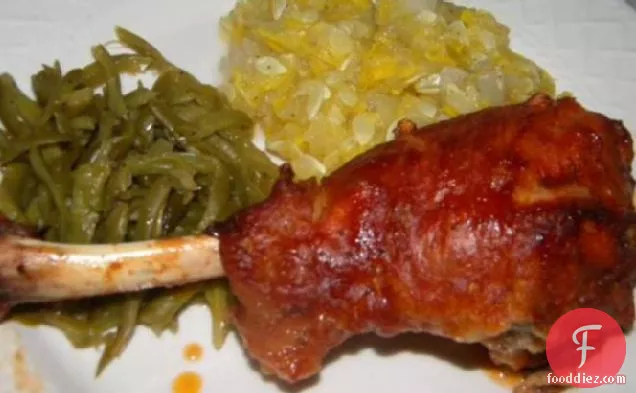 Easy Oven Roasted Barbecue Turkey Legs