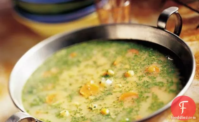 Garbanzo and Watercress Soup