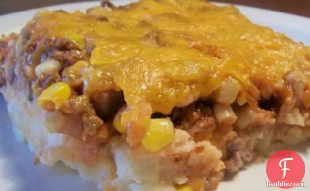 Cheddar Meat and Potato Casserole