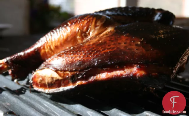 Smoked Turkey Basted With Cascabel Paste Oil