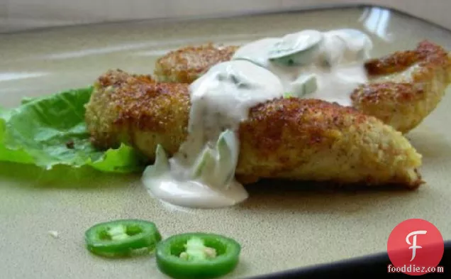 Turkey Cutlets With Cool Pepper Sauce