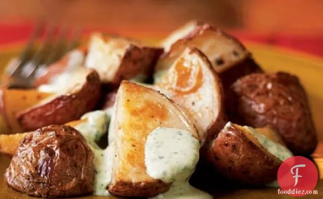 Roasted Potatoes with Tangy Watercress Sauce