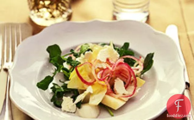 Endive And Watercress Salad With Quick Pickled Red Onions