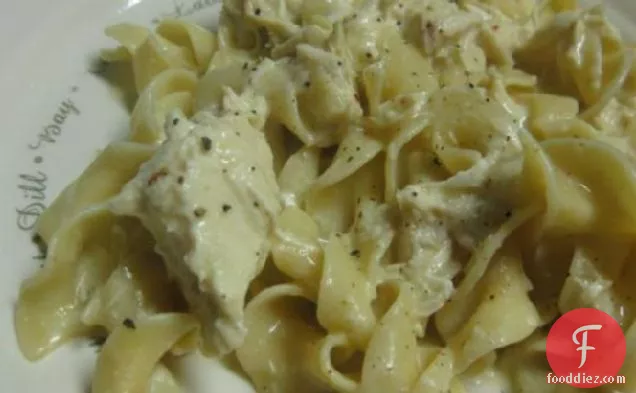 Crock Pot Chicken over Pasta