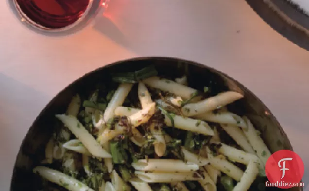 Penne with Hazelnut Gremolata and Roasted Broccolini