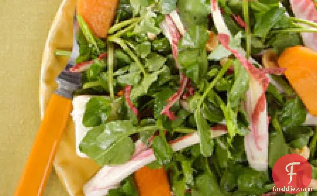 Watercress Salad With Persimmons And Hazelnuts