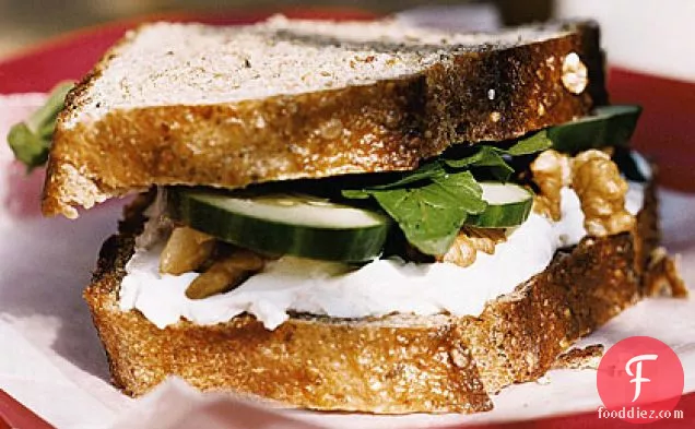 Cucumber and Goat Cheese Sandwiches