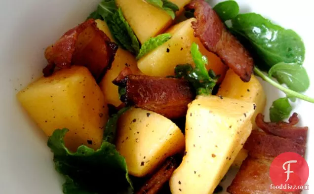 Cool Melon Salad With Hot Bacon