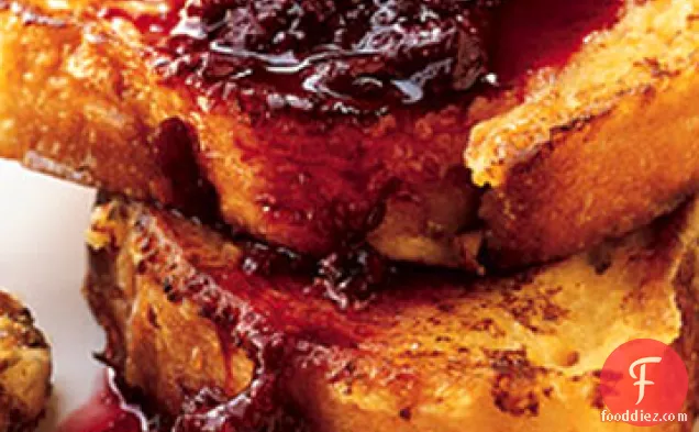 Vanilla-Maple French Toast with Warm Berry Preserves