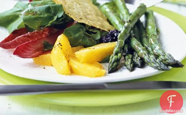 Watercress Salad With Orange, Asparagus & Parmesan