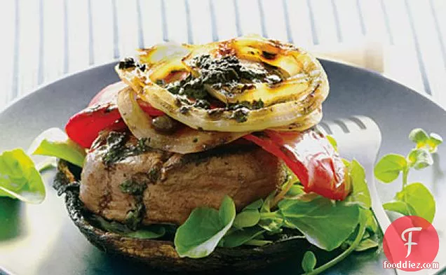 Grilled Steak and Portabella Stacks