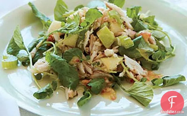 Crab, Apple and Watercress Salad with Walnut Vinaigrette