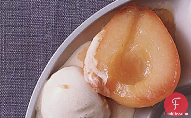 Caramelized Pears with Dulce de Leche Ice Cream