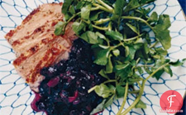 Pork Tenderloin With Blueberry Chutney