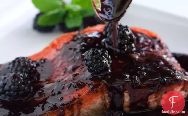 Salmon With Blackberry Brandy Sauce