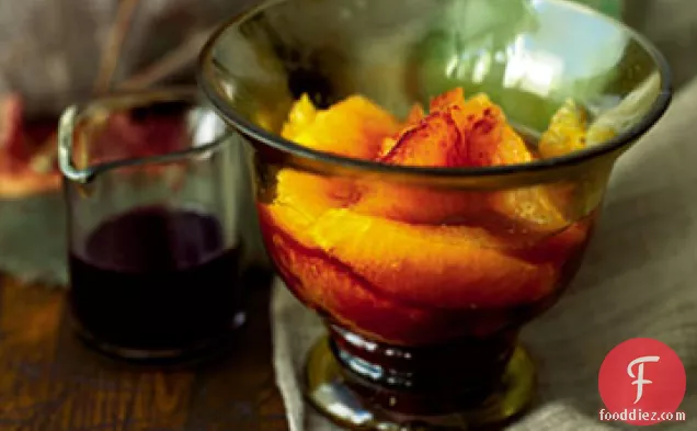 Fresh Oranges with Spiced Red Wine Syrup