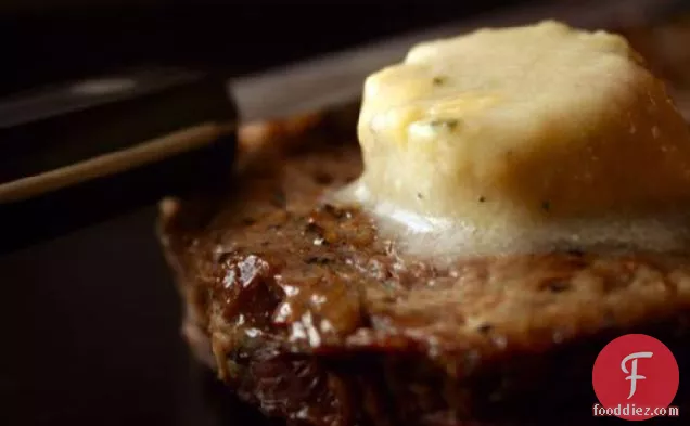 Strip Steak W/ Stilton-Port Butter