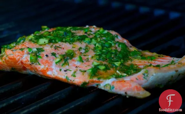 Grilled Salmon With Dill Butter Recipe