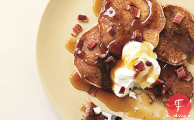 Chestnut Pancakes with Bacon and Crème Fraîche