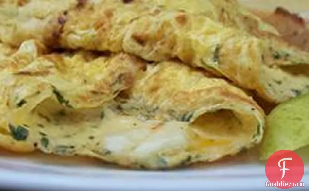 Egyptian Feta Cheese Omelet Roll