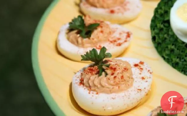 Red Deviled Eggs